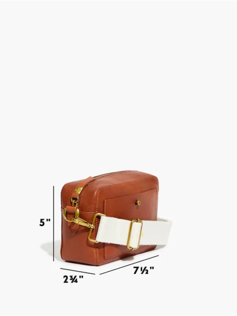 NWT Madewell The Transport Camera Bag English Saddle Leather - Picture 4 of 12
